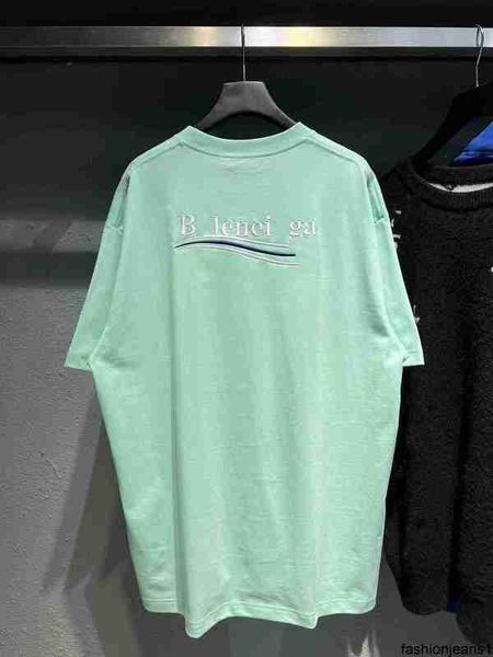 Designer High Edition Sommer New B Home Wave Coke besticktes mintgrünes lockeres Kurzarm-T-Shirt für Herren und Damen6F44