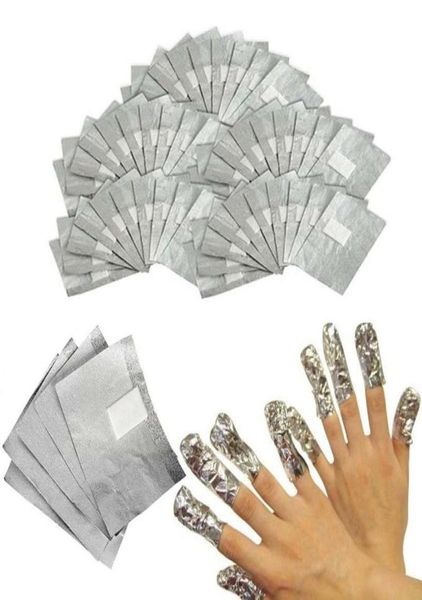 Soak off folha de unha 100 Pçslote Folha de Alumínio Nail Art Soak Off Acrílico Gel Polonês Remoção de Unhas Wraps Removedor Makeup3050750