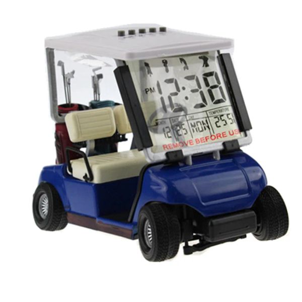 AIDS Crestgolf Mini Golf Cart Alarm Clock LCD Data digital Display Exibir acessórios de golfe de mesa para presente de presente perfeitos