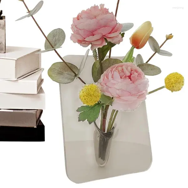 Vazolar resim çerçevesi vazo modern akrilik küçük açık çiçek yatak odası için centerpiece kitaplık düğün oturma odası