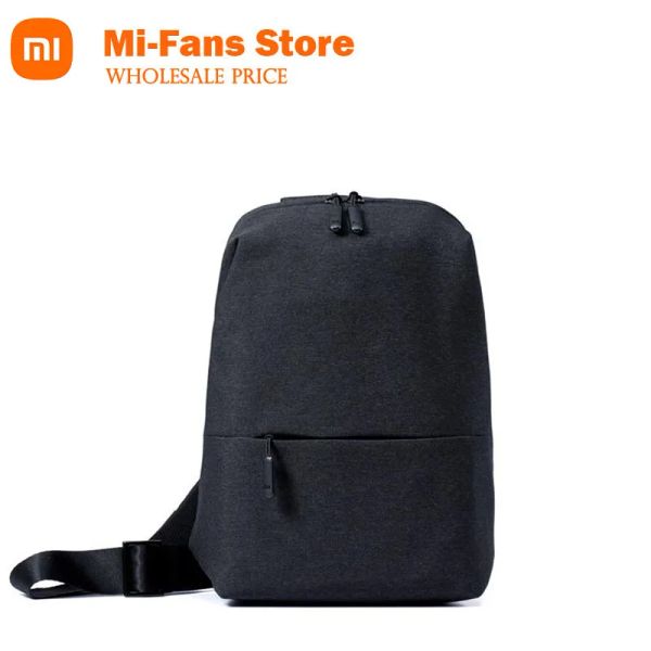 Controle original xiaomi mochila lazer urbano pacote de peito para homens mulheres bolsa de ombro tipo unissex para câmera dvd telefones