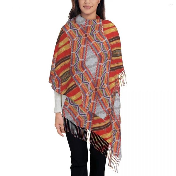 Sciarpe Stampa personalizzata Amazigh Kabyle Sciarpa per tappeti Uomo Donna Inverno caldo Scialli stile Marocco Africa