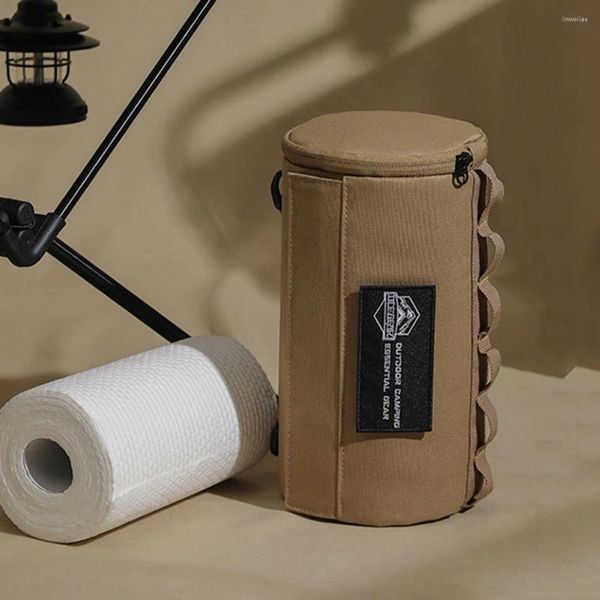 Depolama Çantaları Rulo Kağıt Torba Taşınabilir Tuvalet Doku Kutusu Polyester Su Geçirmez Piknik Kamp Yürüyüşü İçin Asma Peçete Tutucu