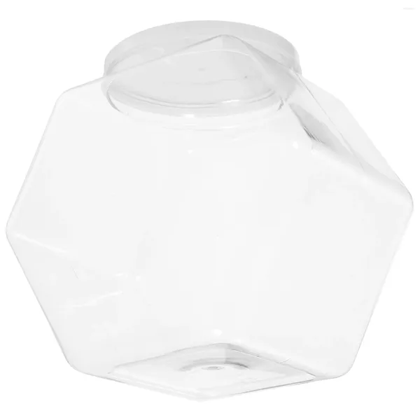 Frascos de armazenamento transparentes para doces, chá, pequenos frascos de plástico para doces, lanche, recipiente de biscoitos com tampas transparentes