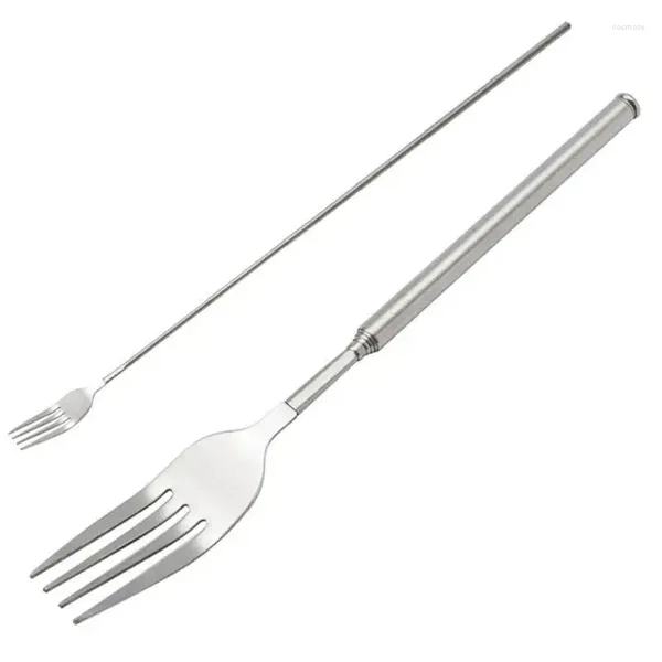 Forks porks portáteis Fork para cozinhar durável precisa de aparelho retrátil de metal de alta qualidade versátil ao ar livre