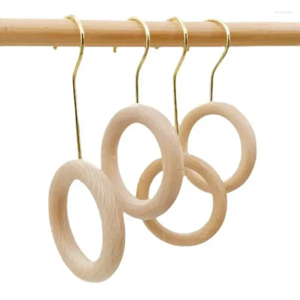 Kleiderbügel hölzerne hölzerne doppelt köpfige nicht brütbare Multifunktionsfunktionen stabil langlebiger Großhandel Home Lager Rack Ring Hut Clip Holz