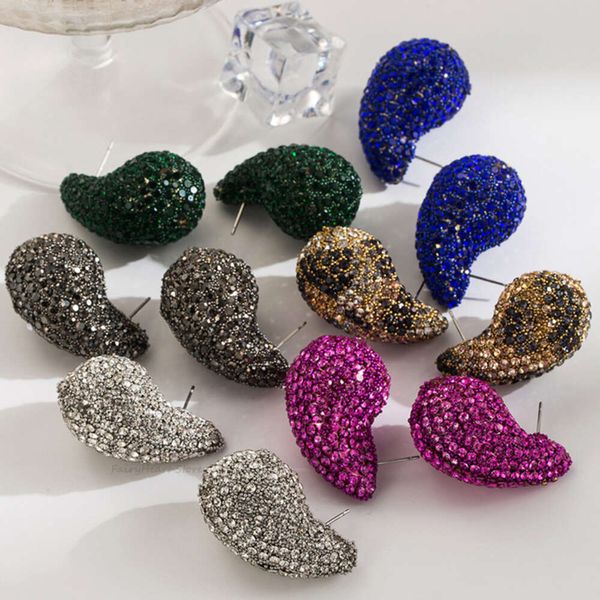 Brincos de argola em forma de gota de cristal, para mulheres, cúpula colorida, brincos de lágrima, moda, joias de casamento, presentes