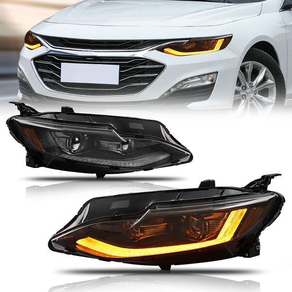 Farol para chevrolet malibu xl 20 19-20 22 atualização drl conjunto de luz frontal da lâmpada de sinal dinâmico