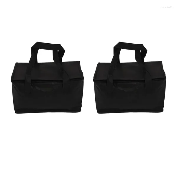 Sacos de compras Cúpula 4 Pacote Saco de Supermercado Isolado Pesado Dobrável Armazenamento Zipper Tote para Catering Reutilizável Frio