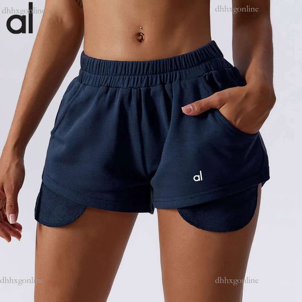 Allinea lulemom Yoga AL Pantaloncini da donna Estate Allentati Casual Sport Fitnessluemon Pantaloni da spiaggia traspiranti Pantaloncini da ballo