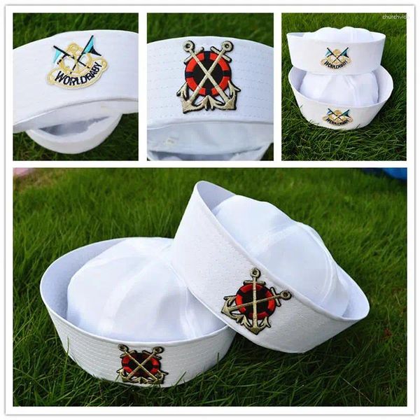 Berretti Cappelli Militari 2024 Uomini E Donne Marinaio Grande Freccia Marinaio Berretto della Marina Capitano Cappello Prestazioni 14 Stili Per Bambino Adulto