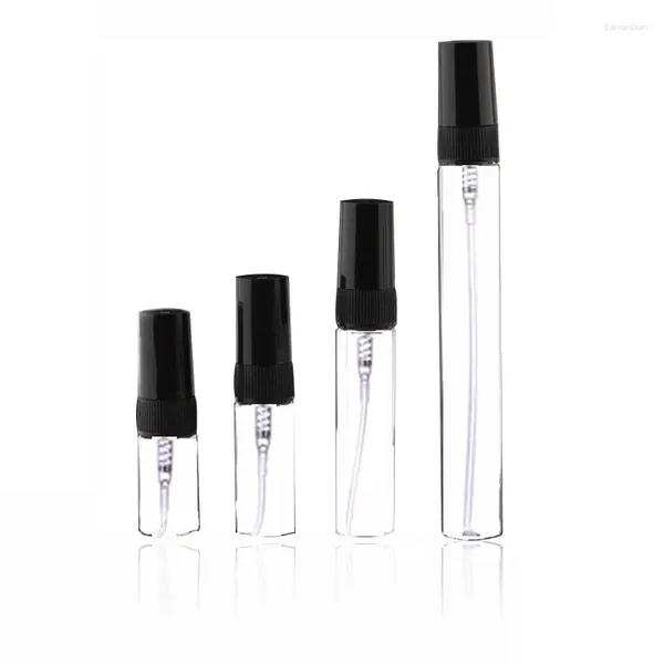 Bottiglie di stoccaggio 100 pz/lotto 2ml 3ml 5ml 10ml Trasparente Mini Bottiglia di Profumo di Vetro Vuota Cosmetici Provetta Campione fiale sottili