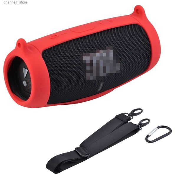 Altoparlanti del computer Valigia da viaggio in silicone per la ricarica di 4/5 altoparlanti Bluetooth impermeabili, copertura protettiva con tracollaY240320