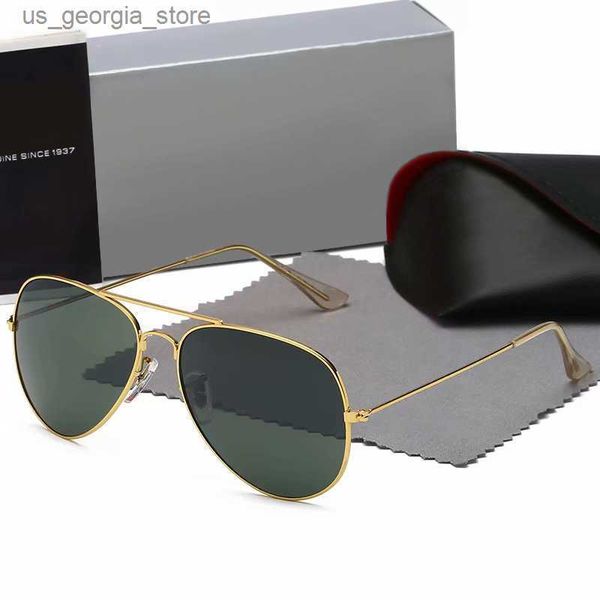 Güneş gözlükleri metre güneş gözlükleri Erkekler Siyah Çerçeve Erkekler Kadın Sonnenbrille Gözlük Metal Lensler Çok Molor Dış Mekan Güneşlik UV400 Tasarımcılar Güneş Gözlükleri Y240321