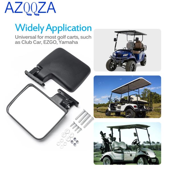 Aiuta 2 pezzi / paio di accessori per auto Specchietto retrovisore per auto da golf Specchietto retrovisore con montaggio laterale sportivo per carrelli Club Car EZGO Yamaha Star Zone