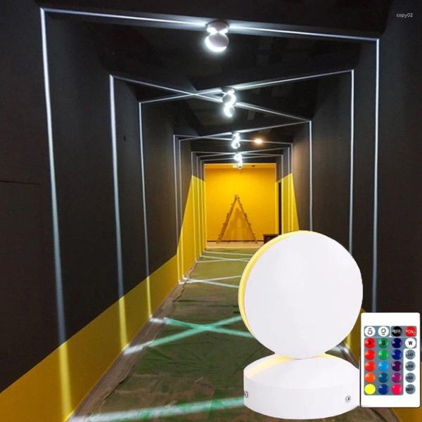 Lampada da parete 12W RGB Davanzale della finestra Led Telaio della porta Rondella Luce Montaggio su superficie Portico Corridoio Scala Balcone Fodera Sconce