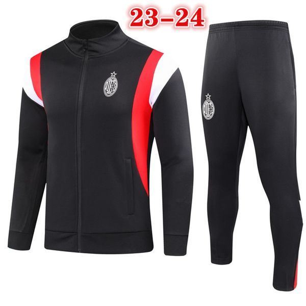 2023 2024 AC Fußball-Trainingsanzugjacke Herren und Kinder 23 24 Trainingsanzug Jogging-Fußballjacken Survêtement Foot Chandal Futbol