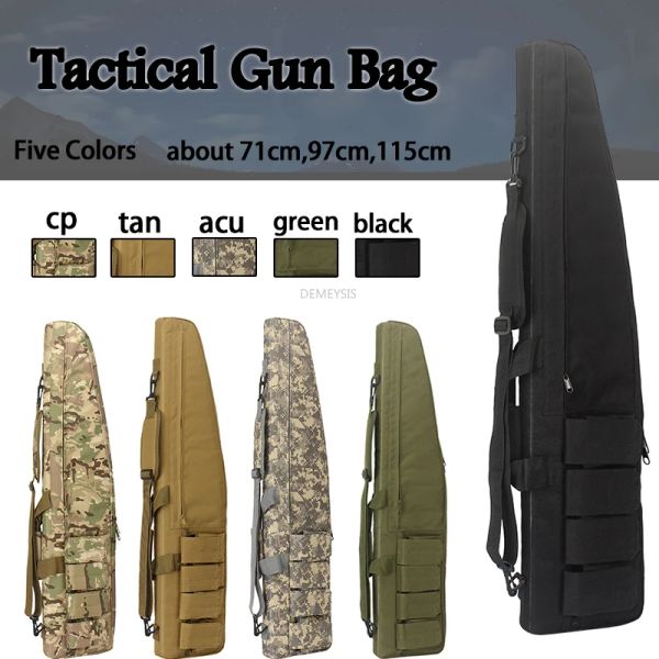 Sagni 71 97 115 cm Pistola da caccia Borsa Cuscino di protezione Tactica Fucile Tactica Fucile di trasporto Scacco di attrezzatura da caccia a tiro durevole