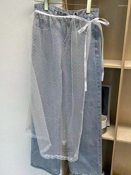 Gonne Gonna in filato a strati di pizzo unica Moda versione coreana Tenda scoreggia legata abbinata a metà grembiule e pantaloni