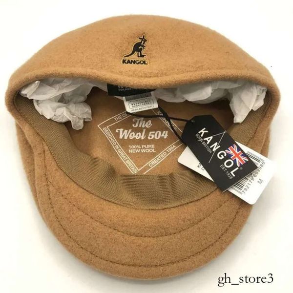 Kangol boné bola bonés kangol estilo americano canguru de alta qualidade lã real para frente chapéu pintor francês outono e inverno boina homens mulheres chapéus kangol chapéu 162