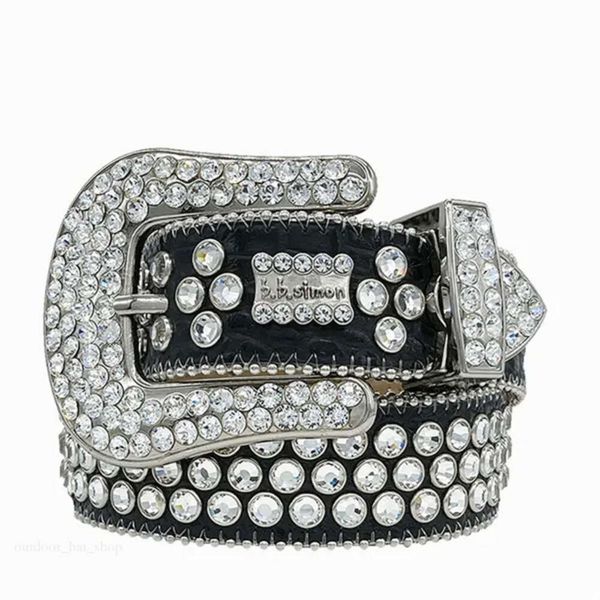 Bb simon cinto de designer para homens mulheres cinto de diamante brilhante preto em preto azul branco multicor com strass brilhantes como presente 37