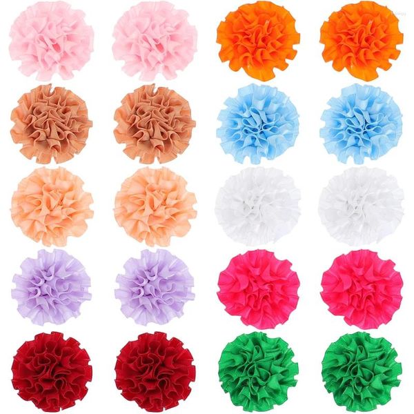 Abbigliamento per cani 20 pezzi Collare di fiori Pet Cat Flower Puppy Grooming Accessori Colore misto