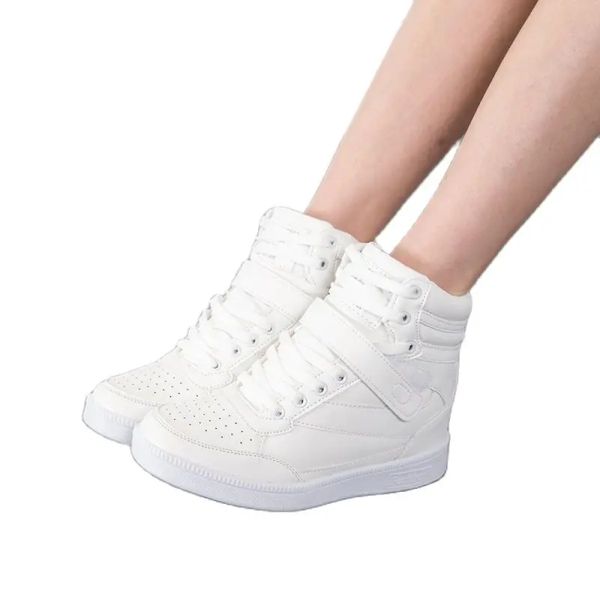 Schuhe verstecken Keilabsatz Hochtop -Laufschuhe Frauen Damen atmungsbezogene Trainingschuhe Mädchen Sport Schneestiefel Frauen laufen Sneaker