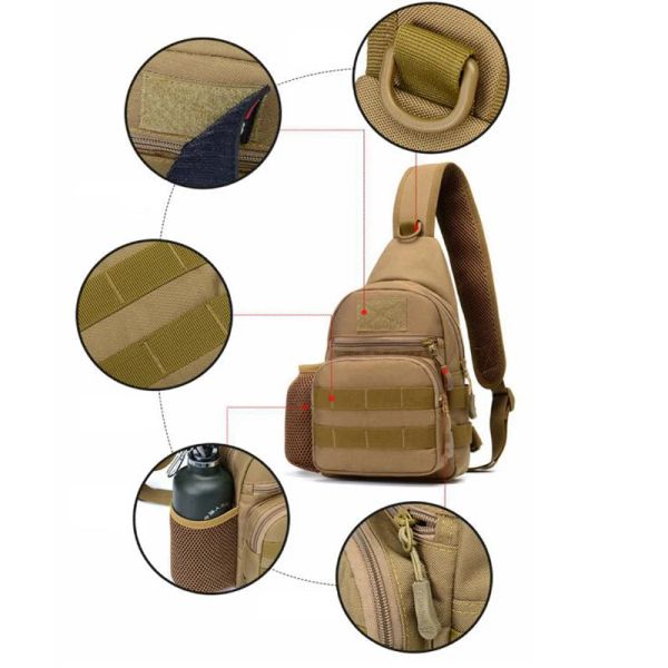 Taschen Neue Männer taktische Brusttasche große Kapazität Leinwand Mini Sport Schulter Messenger Tasche Outdoor Sport Travel Umhängetasche