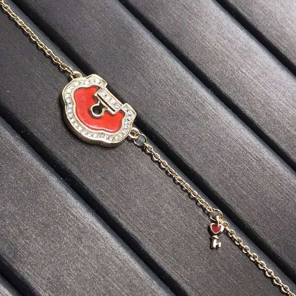 Jóias de luxo qeelins pulseira moda novo produto v ouro vermelho jade medula ruyi bloqueio saco pulseira feminina ruyi pulseira internet vermelho