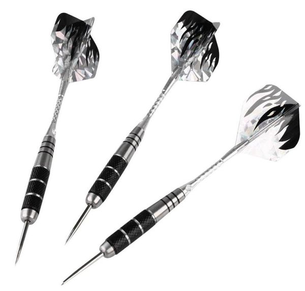 3-teiliges Set, 3-teilige Stahlspitzen-Dartpfeile für Indoor-Sportspiele, Standard-Hartpfeile, vernickeltes Eisenfass, AL-Schäfte, Aurora Wing-Jagd, 2277822