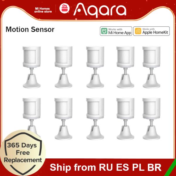 Controle aqara sensor de movimento inteligente corpo humano sensor movimento do corpo pir wifi sem fio conexão zigbee para aqara gateway hub mi casa app