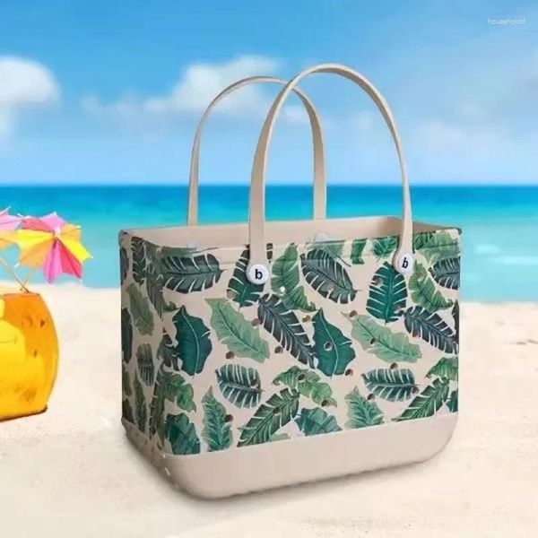 Aufbewahrungstaschen L/XL Extra große Bogg Bag EVA Gummi wasserdichte Strandhandtasche Riesige Schulterhandtaschen Reise Shopper Tote Damen Geldbörsen