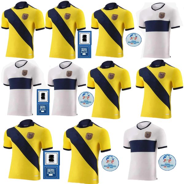 2023 24 Equador ESTUPINAN PLATA Mens Futebol Jerseys Estupinan M. CAICEDO MARTINEZ HINCAPIE D. PALACIOS M. CAICEDO Home Away 3rd Fotball Camisas