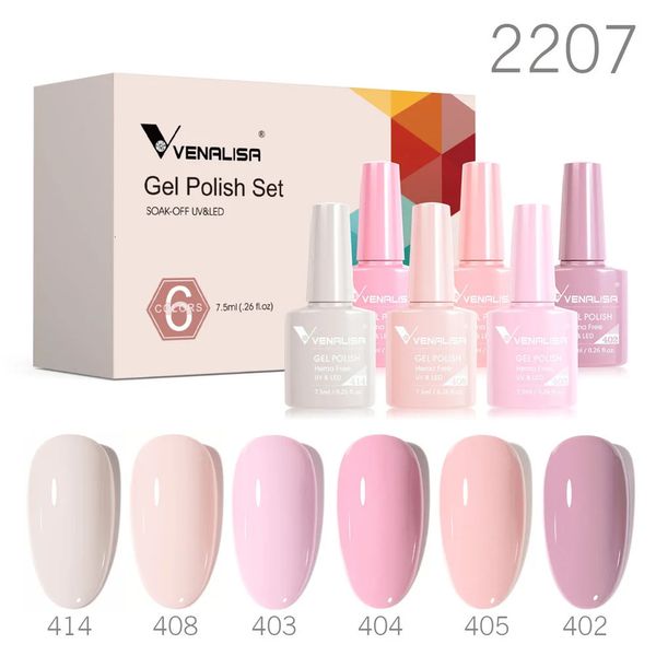 Venalisa Gel-Nagellack, 612 Stück x 75 ml, Soak-Off-UV-LED-Nagellack-Set, semi-permanente Kunstgele, Lack, Geschenkbox-Set 240313