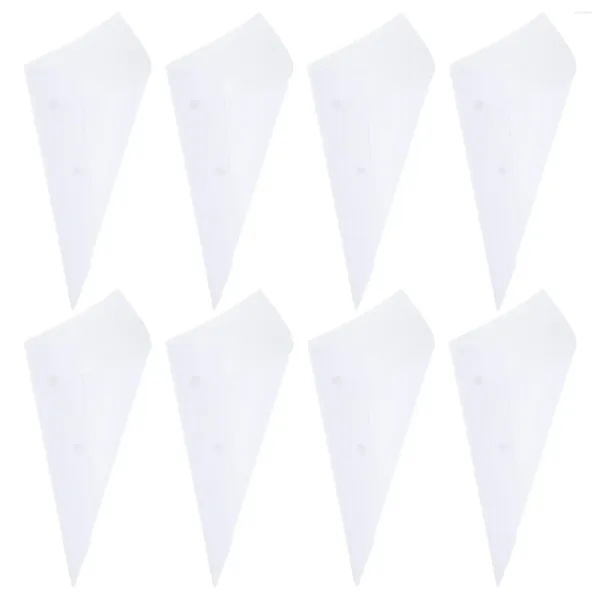 Decoração de festa 50 pcs pétalas de rosa fonte cone comum casamento confete titular cones papel branco flor noiva