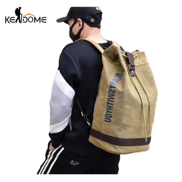 Bolsas de lona masculino Bolsa de caçamba Backpack Backpack Tactical Travel Hucking Bags do exército Bolsa de ombro de montanhismo Round Bag Xa627WD