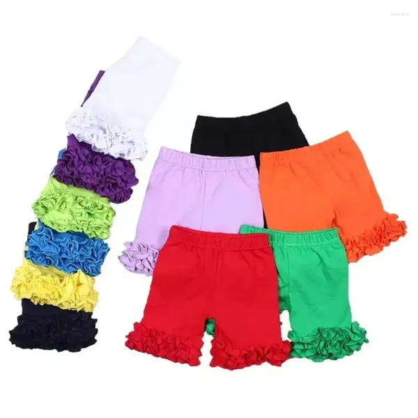 Shorts roupas de verão crianças doces cor meninas roupas de algodão macio calças leggings menina curta praia para crianças