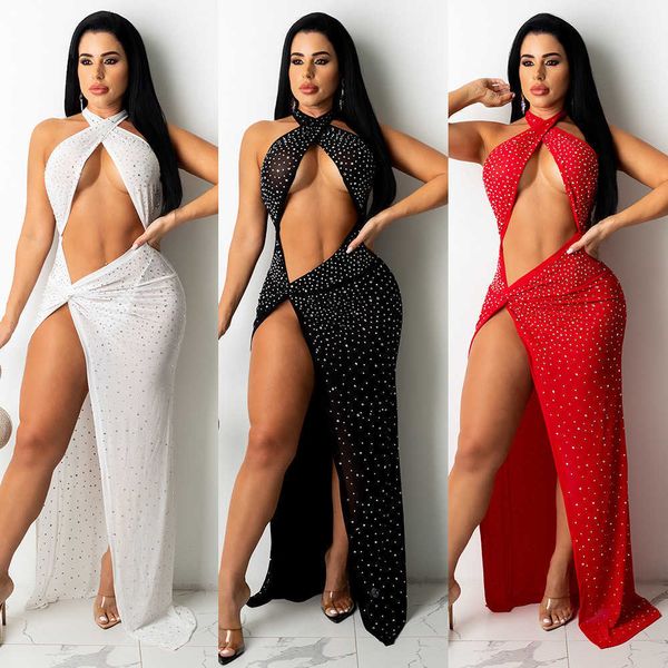 Sexy Paisley Cut Out BacklZweiteilige Outfits Frauen 2021 Neckholder Bodysuit und seitlich geteilter Rock Passendes Set Party Clubwear Hot 240320