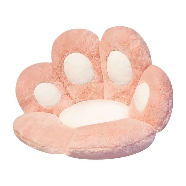 Lxzf almofada de assento fofa cadeira rosa pata de gato travesseiro de sofá preguiçoso decoração ao ar livre piso quente 23,6 x 27,6 polegadas, pequeno