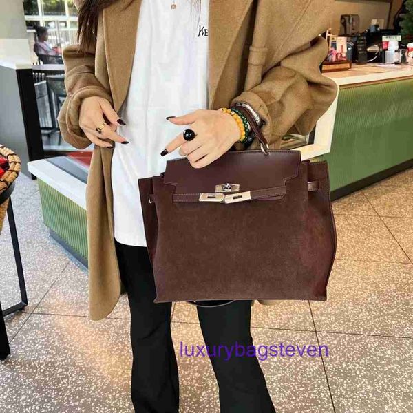 Hremms Kelyys Designer-Umhängetaschen Online-Shop Matte Ledertasche für Herbst und Winter, High-End-Schultergefühl, modisches Braun mit echtem Logo