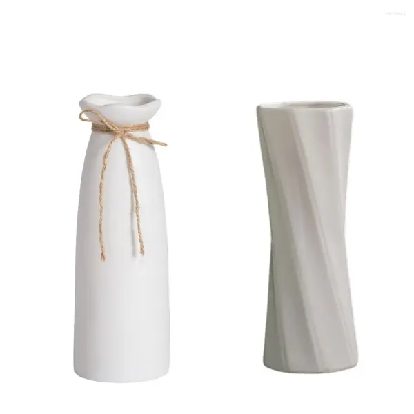 Вазы 1 шт. ваза для белых цветов, простая в использовании керамическая большая емкость, высокая гидропоника, украшение дома, спальни