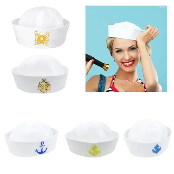 Berretti Cappelli da capitano Accessorio per costume per la decorazione di feste in maschera Tema di travestimento elegante