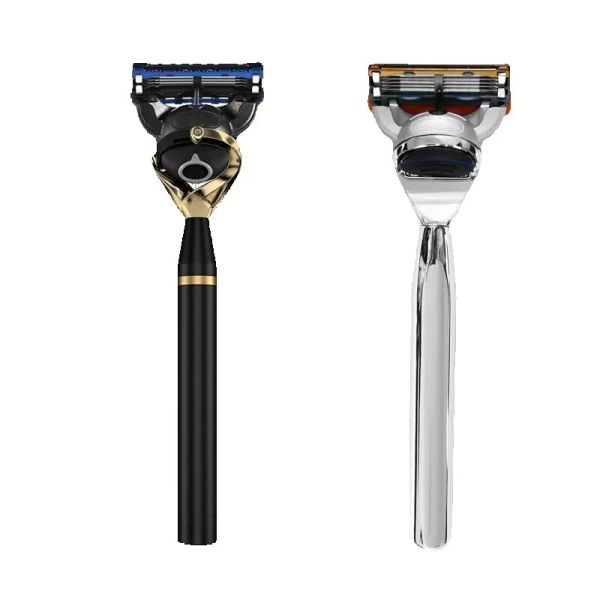 Lâmina K de barbear manual com cabo de metal, 5 camadas de aço inoxidável, lâmina de barbear segura para Gseries F5 Power