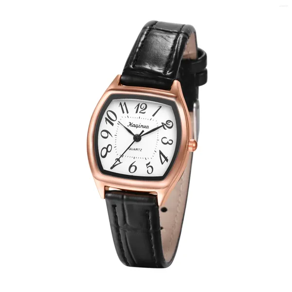 Orologi da polso Lancardo cinturino in pelle quadrante rettangolare orologio da donna moda squisito digitale all-in-one facile lettura regalo di San Valentino