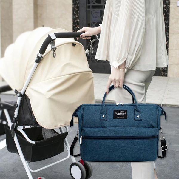 Borsa in tessuto Oxford Borse per mamma Borse da donna di grande capacità a spalla Borse con manico superiore Pannolini per maternità per la cura del bambino