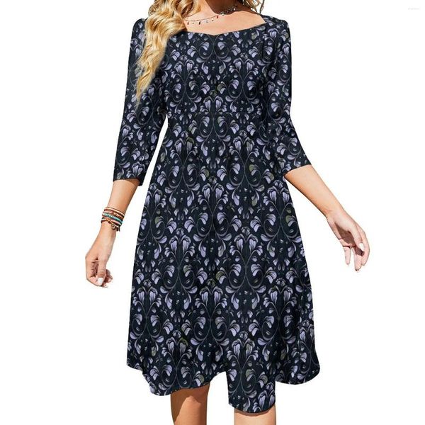 Vestidos casuais vestido de impressão barroca verão sexy vintage floral praia mulheres estética oversized presente de aniversário