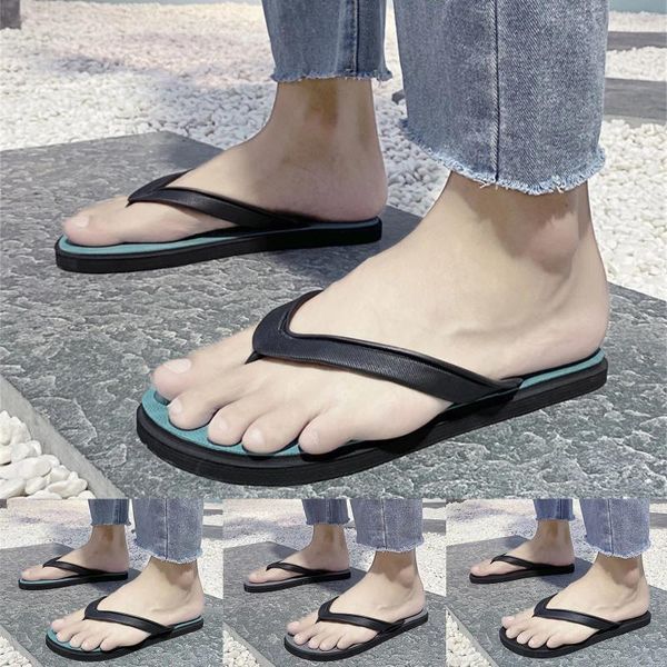 Hausschuhe Mode Sommer Männer Flip Flops Flache Herren Leder Größe 9 Extra Breite Flop 6 12