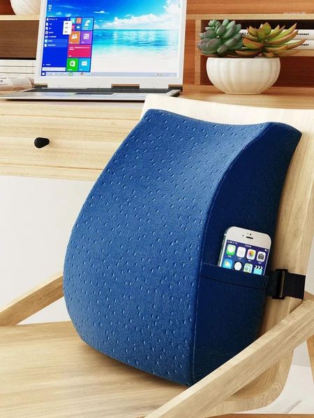 Travesseiro cintura de escritório almofada de cadeira de assento longo lombar mulheres grávidas assento traseiro