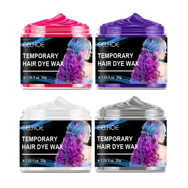 Colore 4 Pz X 30g Partito Temporaneo Tinture Per Capelli Cera Modellazione Facile da Colore Cosplay Conveniente Styling Bellezza Salute Maquiagem Sicuro Non Tossico