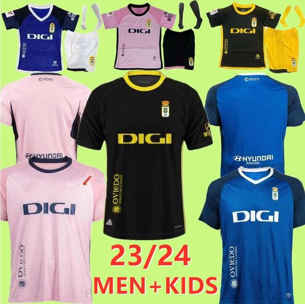 23/24 Real Oviedo Mens Soccer Jerseys 2023 2024 Camisa de Futebol Baston Alemao COLOMBATTO Camisa de Futebol R.FOLCH Y.MOSSA Home Away 3rd Football Men Camisas Kids Kit888